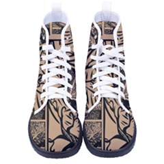 Artistic Psychedelic Men s High-top Canvas Sneakers