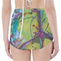 Green Peace Sign Psychedelic Trippy High-Waisted Bikini Bottoms View2