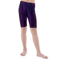 Stars Are Falling Electric Abstract Kids  Mid Length Swim Shorts