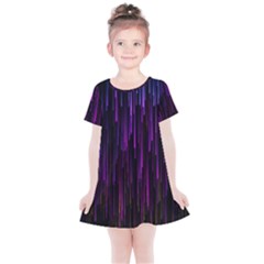 Stars Are Falling Electric Abstract Kids  Simple Cotton Dress by Modalart