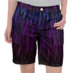 Stars Are Falling Electric Abstract Women s Pocket Shorts by Modalart