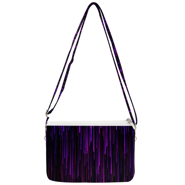 Stars Are Falling Electric Abstract Double Gusset Crossbody Bag