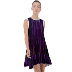 Stars Are Falling Electric Abstract Frill Swing Dress by Modalart