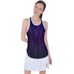 Stars Are Falling Electric Abstract Racer Back Mesh Tank Top by Modalart