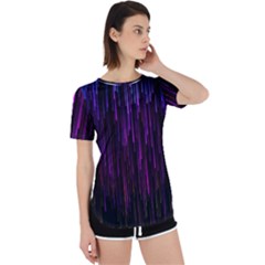 Stars Are Falling Electric Abstract Perpetual Short Sleeve T-shirt by Modalart