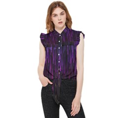 Stars Are Falling Electric Abstract Frill Detail Shirt by Modalart