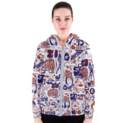 Artistic Psychedelic Doodle Women s Zipper Hoodie by Modalart