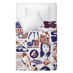 Artistic Psychedelic Doodle Duvet Cover Double Side (single Size)