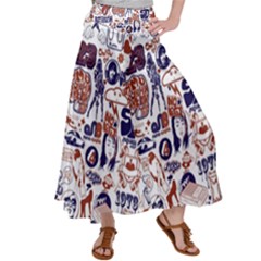 Artistic Psychedelic Doodle Women s Satin Palazzo Pants by Modalart