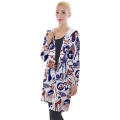 Artistic Psychedelic Doodle Hooded Pocket Cardigan by Modalart