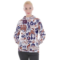 Artistic Psychedelic Doodle Women s Hooded Pullover