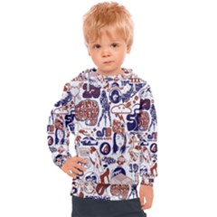 Artistic Psychedelic Doodle Kids  Hooded Pullover by Modalart