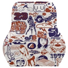 Artistic Psychedelic Doodle Car Seat Back Cushion 