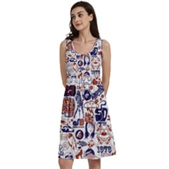 Artistic Psychedelic Doodle Classic Skater Dress