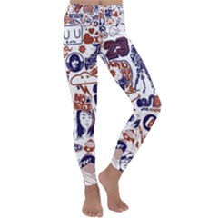 Artistic Psychedelic Doodle Kids  Lightweight Velour Classic Yoga Leggings by Modalart