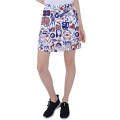 Artistic Psychedelic Doodle Tennis Skirt by Modalart