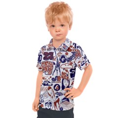 Artistic Psychedelic Doodle Kids  Polo T-shirt