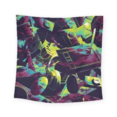 Artistic Psychedelic Abstract Square Tapestry (small) by Modalart