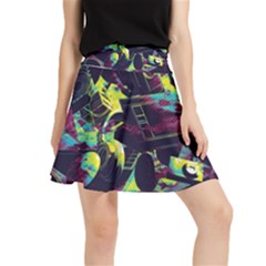 Artistic Psychedelic Abstract Waistband Skirt by Modalart