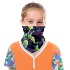 Artistic Psychedelic Abstract Face Covering Bandana (kids) by Modalart