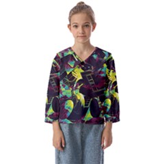 Artistic Psychedelic Abstract Kids  Sailor Shirt by Modalart