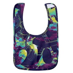 Artistic Psychedelic Abstract Baby Bib by Modalart