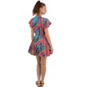 Hippie Peace Sign Psychedelic Trippy Flutter Sleeve Wrap Dress View2