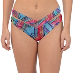 Hippie Peace Sign Psychedelic Trippy Double Strap Halter Bikini Bottoms