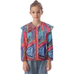 Hippie Peace Sign Psychedelic Trippy Kids  Peter Pan Collar Blouse