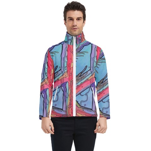 Hippie Peace Sign Psychedelic Trippy Men s Bomber Jacket by Modalart