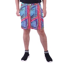 Hippie Peace Sign Psychedelic Trippy Men s Pocket Shorts by Modalart