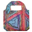 Hippie Peace Sign Psychedelic Trippy Premium Foldable Grocery Recycle Bag View1