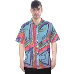 Hippie Peace Sign Psychedelic Trippy Men s Hawaii Shirt