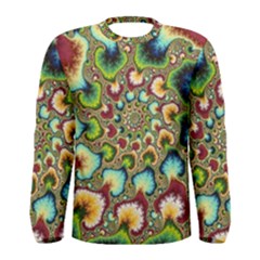 Colorful Psychedelic Fractal Trippy Men s Long Sleeve T-shirt