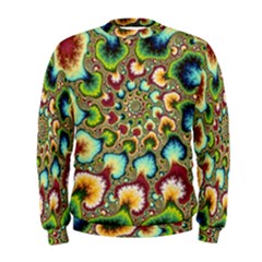 Colorful Psychedelic Fractal Trippy Men s Sweatshirt by Modalart