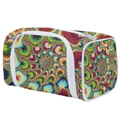 Colorful Psychedelic Fractal Trippy Toiletries Pouch by Modalart