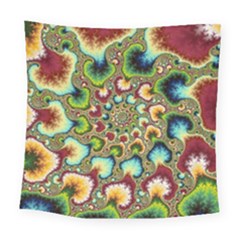 Colorful Psychedelic Fractal Trippy Square Tapestry (large) by Modalart