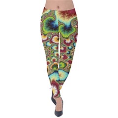 Colorful Psychedelic Fractal Trippy Velvet Leggings