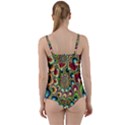 Colorful Psychedelic Fractal Trippy Twist Front Tankini Set View2