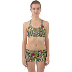 Colorful Psychedelic Fractal Trippy Back Web Gym Set