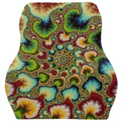 Colorful Psychedelic Fractal Trippy Car Seat Velour Cushion 