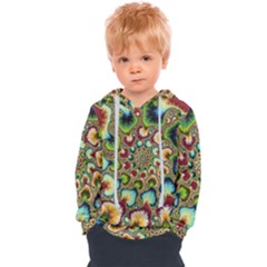 Colorful Psychedelic Fractal Trippy Kids  Overhead Hoodie by Modalart