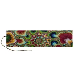 Colorful Psychedelic Fractal Trippy Roll Up Canvas Pencil Holder (l)