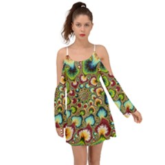 Colorful Psychedelic Fractal Trippy Boho Dress