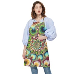 Colorful Psychedelic Fractal Trippy Pocket Apron by Modalart