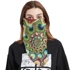 Colorful Psychedelic Fractal Trippy Face Covering Bandana (triangle)