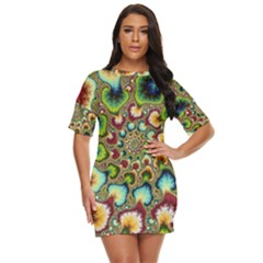 Colorful Psychedelic Fractal Trippy Just Threw It On Dress by Modalart