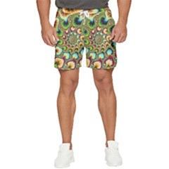 Colorful Psychedelic Fractal Trippy Men s Runner Shorts