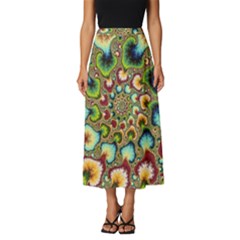 Colorful Psychedelic Fractal Trippy Classic Midi Chiffon Skirt