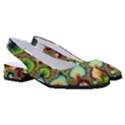 Colorful Psychedelic Fractal Trippy Women s Classic Slingback Heels View3